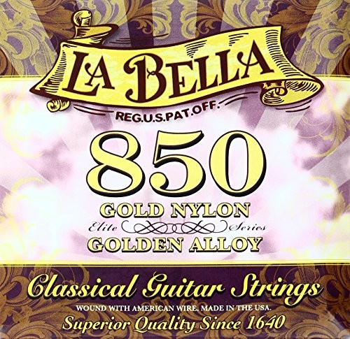 La Bella labella 653858 zestaw strun do studia gitara klasyczna Professional Blank Concert Golden Alloy 653858