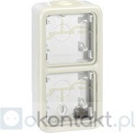 Legrand 069691 PLEXO Puszka natykowa Puszka podwójna pionowa BIAŁY/ ECRU 1we/2wy