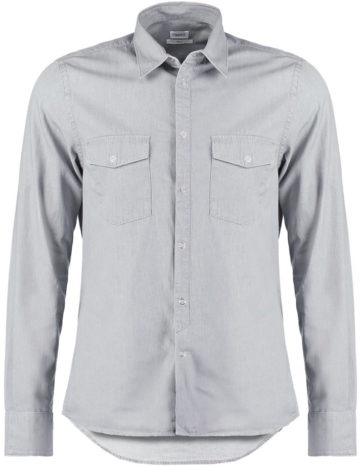 Filippa K PIERRE SLIM FIT Koszula light szary 22624