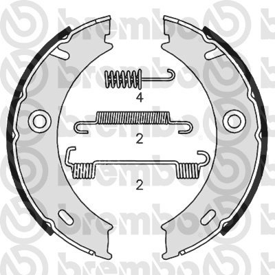 BREMBO Zesatw szczęk hamulcowych, hamulec postojowy S 50 512