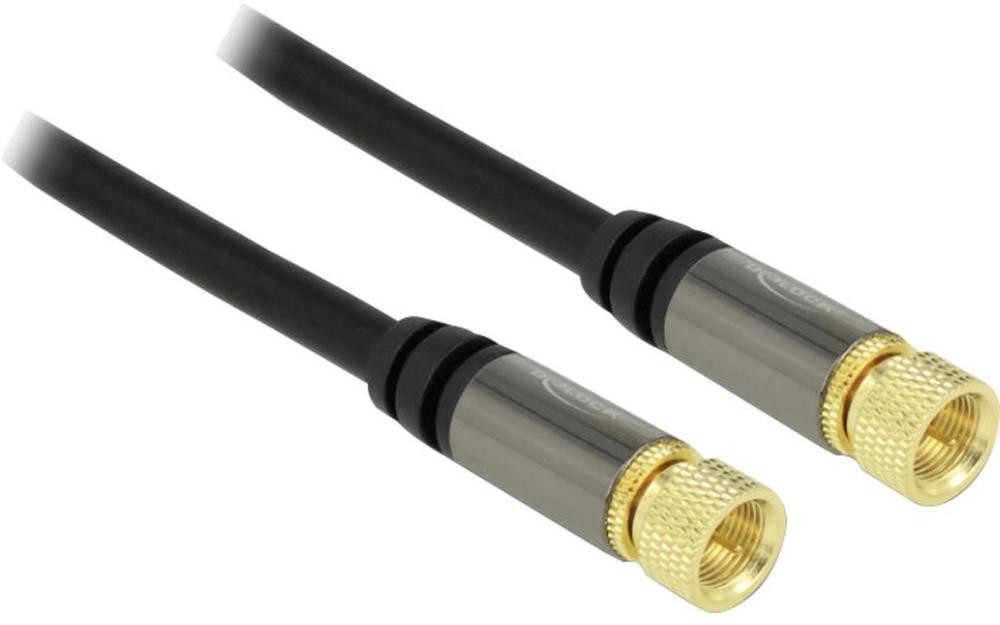 Delock Kabel Anteny SAT 88920 [1x złącze męskie F 1x złącze męskie F] 85 dB 3 m pozłacane styki czarny
