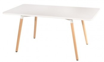 D2.Design Stół Copine blat biały 160x80 cm
