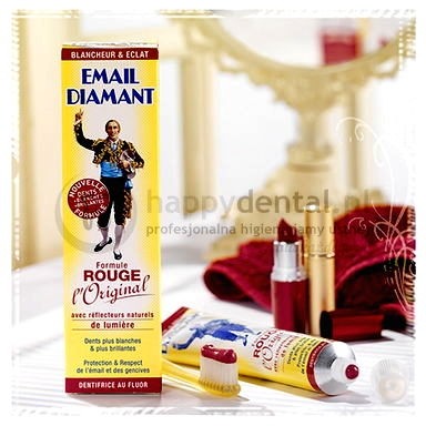 Sante Beaute EMAIL DIAMANT Rouge Original 50ml - wybielająca, czerwona pasta do