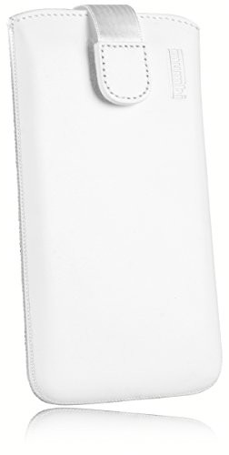 Mumbi prawdziwe etui skórzane do Huawei Y3 II (klapka z funkcją wyciągania pomoc do wyciągania), biały