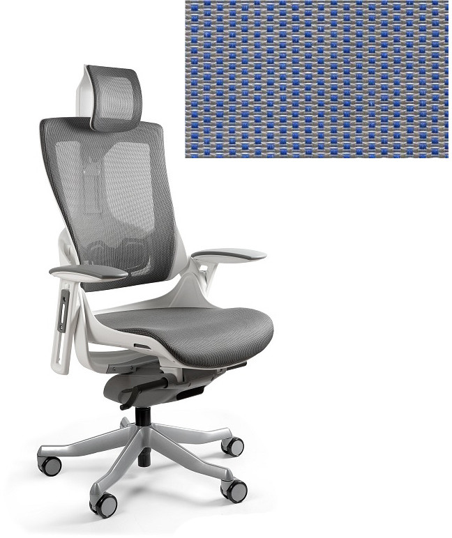 Unique Fotel biurowy Wau 2 niebieski W-709W-NW43