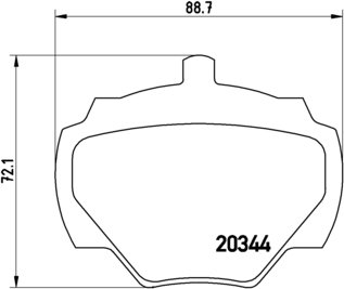 BREMBO Zestaw klocków hamulcowych, hamulce tarczowe P 44 001