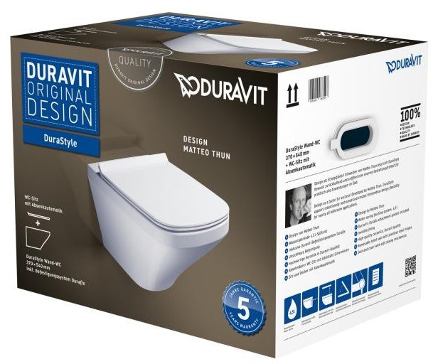Duravit DuraStyle biała + deska wolnoopadająca 2552090000+0063790000 45520900A1