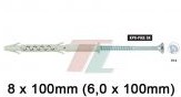 WKRĘT-MET WKRETMET Kołek ramowy rozporowy z wkrętem z łbem stożkowym z gniazdem krzyżowym 8 x 100mm 6,0 x 100mm) 50sztuk KPR-PIKE-8x100SK 14-KPR-08100