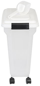 Iris 141012 Luftdichte Pet Futtertonne, Futtercontainer, Futterbehälter, 20 Liter / 7.5 Kg, Weiß