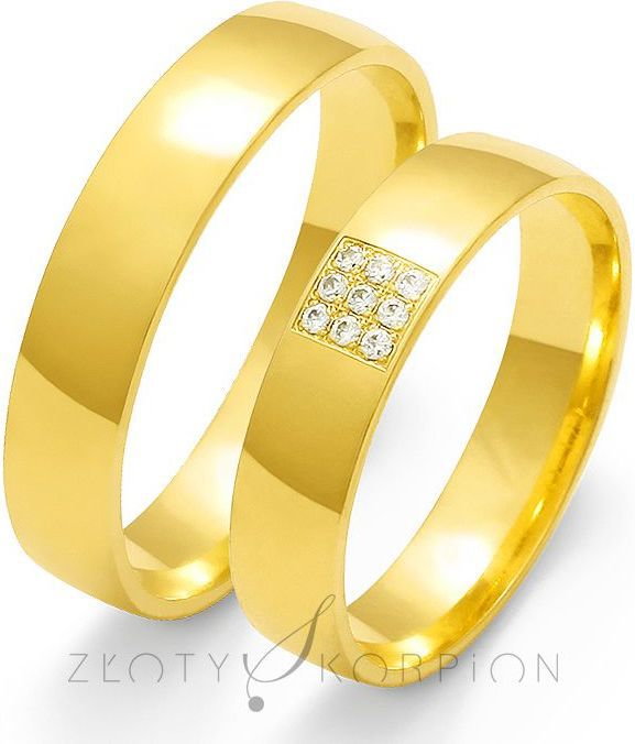 Złoty Skorpion Obrączki ślubne - wzór Au-O129