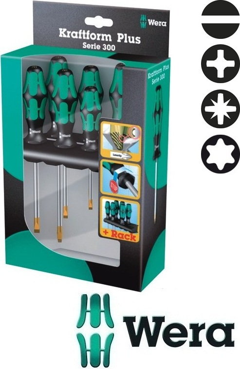Wera Zestaw wkrętaków (śrubokrętów) warsztatowych Kraftform Plus Lasertip 335/35 (5320540001)