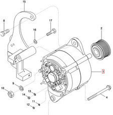 CNH ALTERNATOR NEW HOLLAND 135A 125849A1