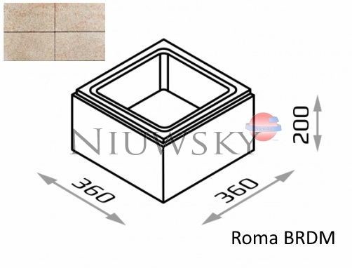 Joniec Bloczek słupkowy Roma BRDM 36/36/20 kolor topaz / Bloczek słupkowy Roma BRDM 36/36/20 kolor topaz