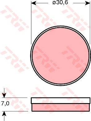 TRW Zestaw okładzin hamulcowych, hamulec postojowy tarczowy GDB271