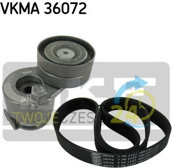 SKF Zestaw paska klinowego wielorowkowego VKMA 36072