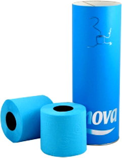 Renova Papier toaletowy w tubie 3 szt. niebieski 5601028011983