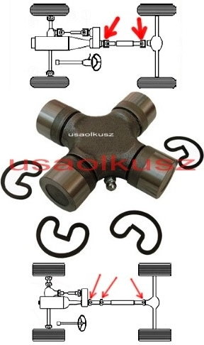 Krzyżak tylnego wału napędowego Ford Ranger 4x4 1998-2004