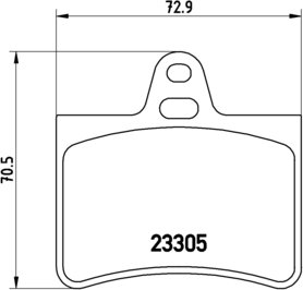 BREMBO Zestaw klocków hamulcowych, hamulce tarczowe P 61 073