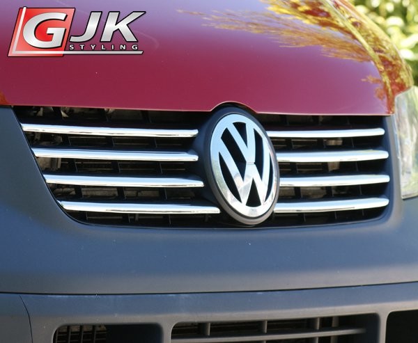 CRONI VW T5 2004-2009 Nakładki na grill stal połysk VW02G