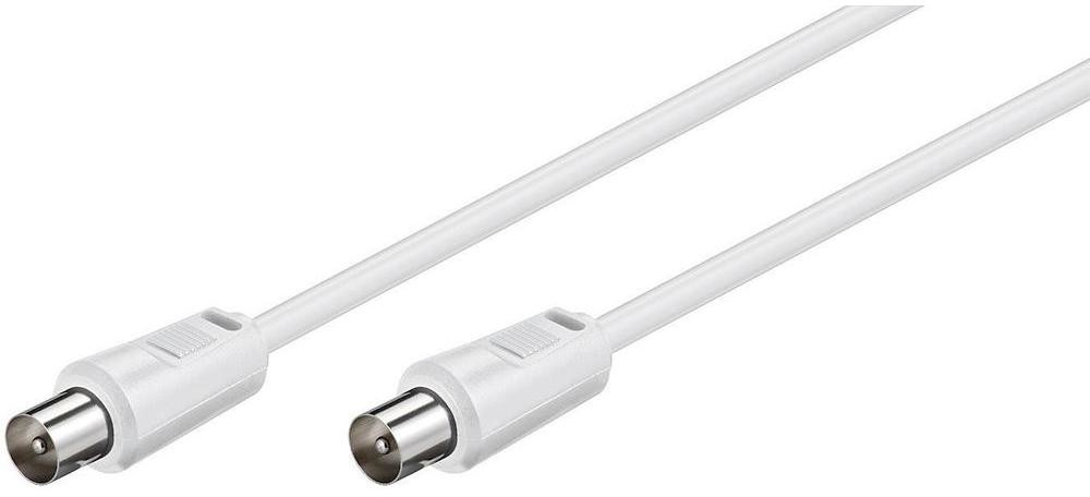 Goobay Kabel Anteny 68149 [1x Złącze męskie antenowe 75 1x Złącze męskie antenowe 75 ] 75 dB 5 m biały