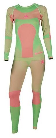 Viking KOMPLET BIELIZNY DAMSKIEJ TERMICZNY CLOE PINK 536073 GREEN