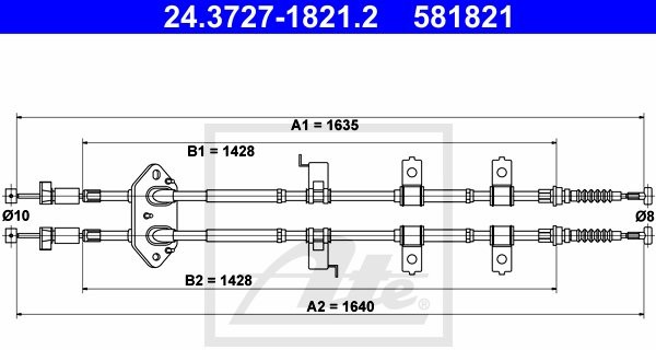 ATE LINKA HAM 24.3727-1821.2 MAZDA 6 STATION WAGON 2.0DI 05-07 24.3727-1821.2