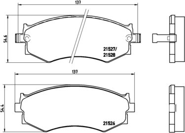 BREMBO Zestaw klocków hamulcowych, hamulce tarczowe P 30 002