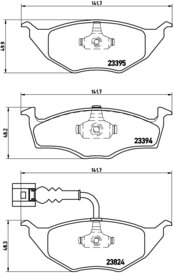 BREMBO Zestaw klocków hamulcowych, hamulce tarczowe P 85 063