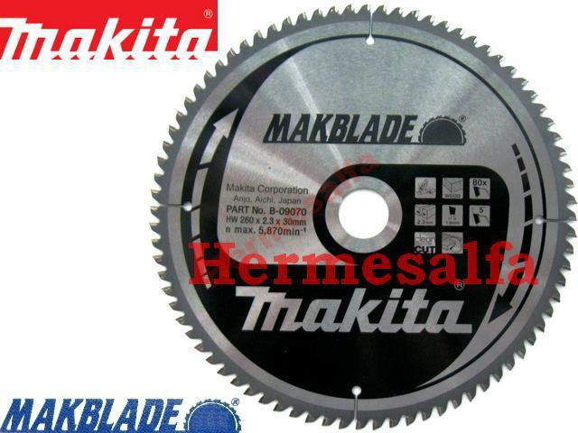 Makita PIŁA TARCZOWA tarcza do drewna 260x30 80z B-09070