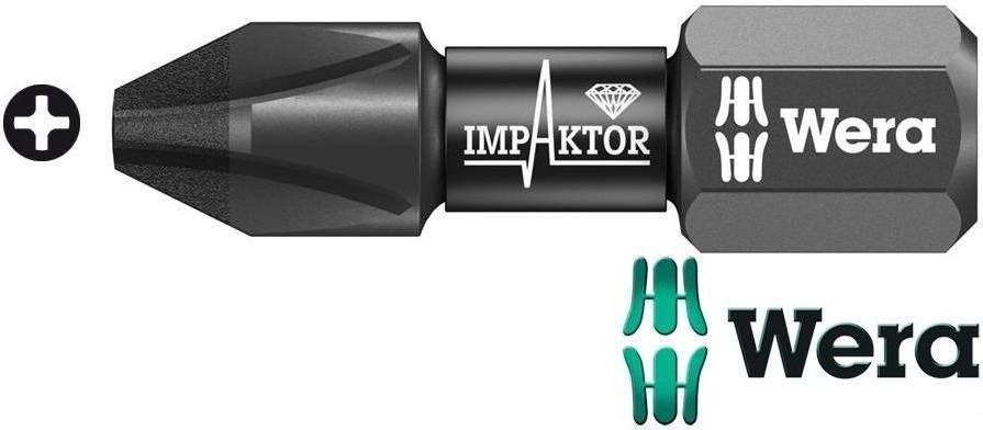 Wera bit krzyżowy PH3x25 mm, diamentowy Impaktor, 851/1 IMP DC (05057617001)