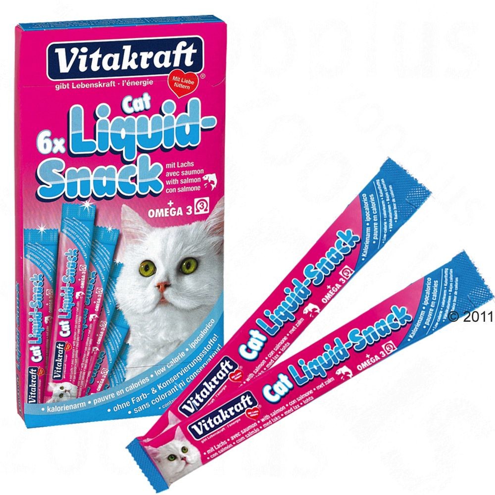 Vitakraft Cat Liquid z łososiem + omega 3 - 24 x 15g