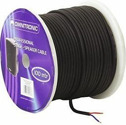 Omnitronic Speaker cable durable 2x1.5mm$2474 black/100m (3030011K)