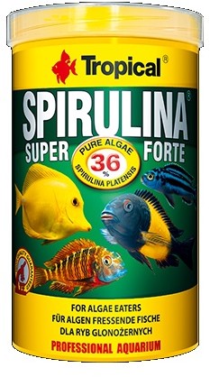 Tropical Super Spirulina Forte 36% pokarm roślinny dla rybek w płatkach 21l/4kg