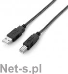 Equip męskie - męskie Kabel USB,1 m, czarny, podwójny ekran (128863)