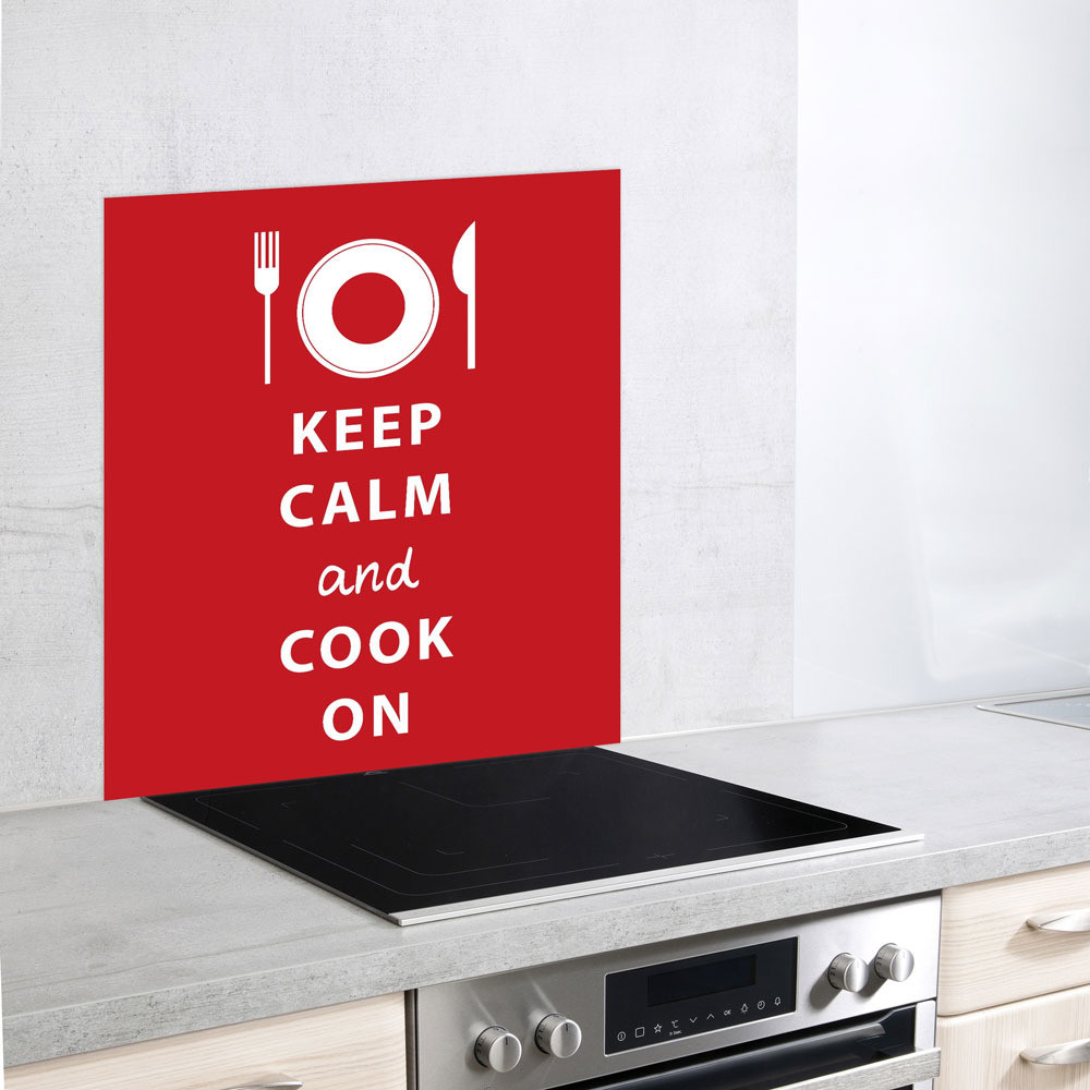 Wenko Szklana płyta ochronna KEEP CALM na ścianę 60 x 70 cm B06X6N1BP8