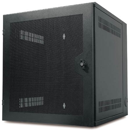 APC NetShelter WX 13U w/Threaded Hole Vertical Mounting Rail Vented Front Door B (AR100HD)