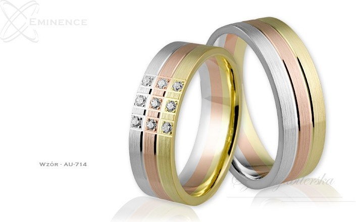 Eminence Obrączki ślubne - wzór Au-714