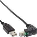 InLine Kabel USB USB-B1 m kątowy, Czarny 34510U