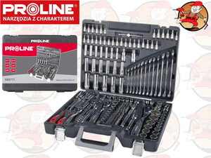 Proline 58217 Zestaw kluczy 1/4, 3/8, 1/2cala 3.5-32mm i płasko - oczkowy 8-19mm