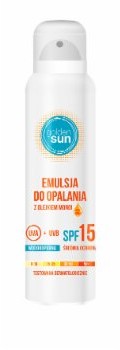 Golden Sun EMULSJA DO OPALANIA Z OLEJKIEM MONOI WODOODPORNA SPRAY SPF 15 140ml