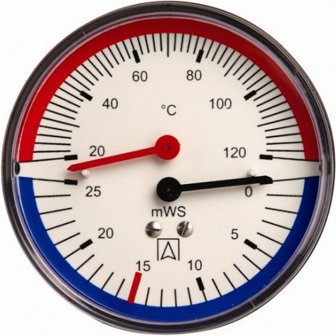 Afriso Termomanometr TM80 2 0-120C 0-4BAR AX 63341