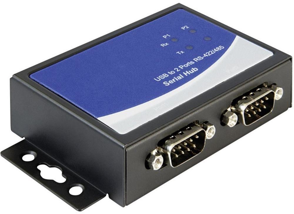 Delock Przejściówka adapter USB 2.0 87586 [2x Złącze żeńskie D-SUB 9-pin 1x Złącze żeńskie USB 2.0 B]