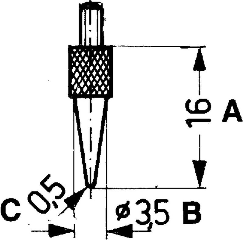 LIMIT KOŃCÓWKA STOŻKOWA DO CZUJNIKÓW ZEGAROWYCH 573/15 - 53181103