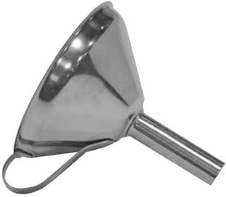 axentia Axentia lejek ze stali szlachetnej z uszkiem, do napełniania butelek i słoików, nierdzewny,  lejka 10 cm,  rurki 1,5 cm, kolor srebrny 290708