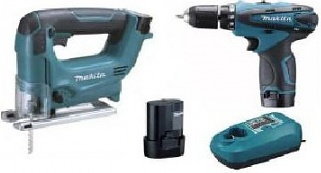 MAKITA Zestaw wiertarko-wkrętarka + wyrzynarka 10,8 V Li-Ion DK1475