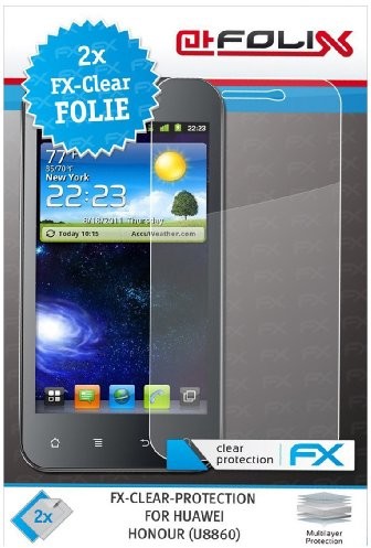 Huawei atFoliX FX-Clear Displayschutzfolie für Honour U8860 (2 Stück)