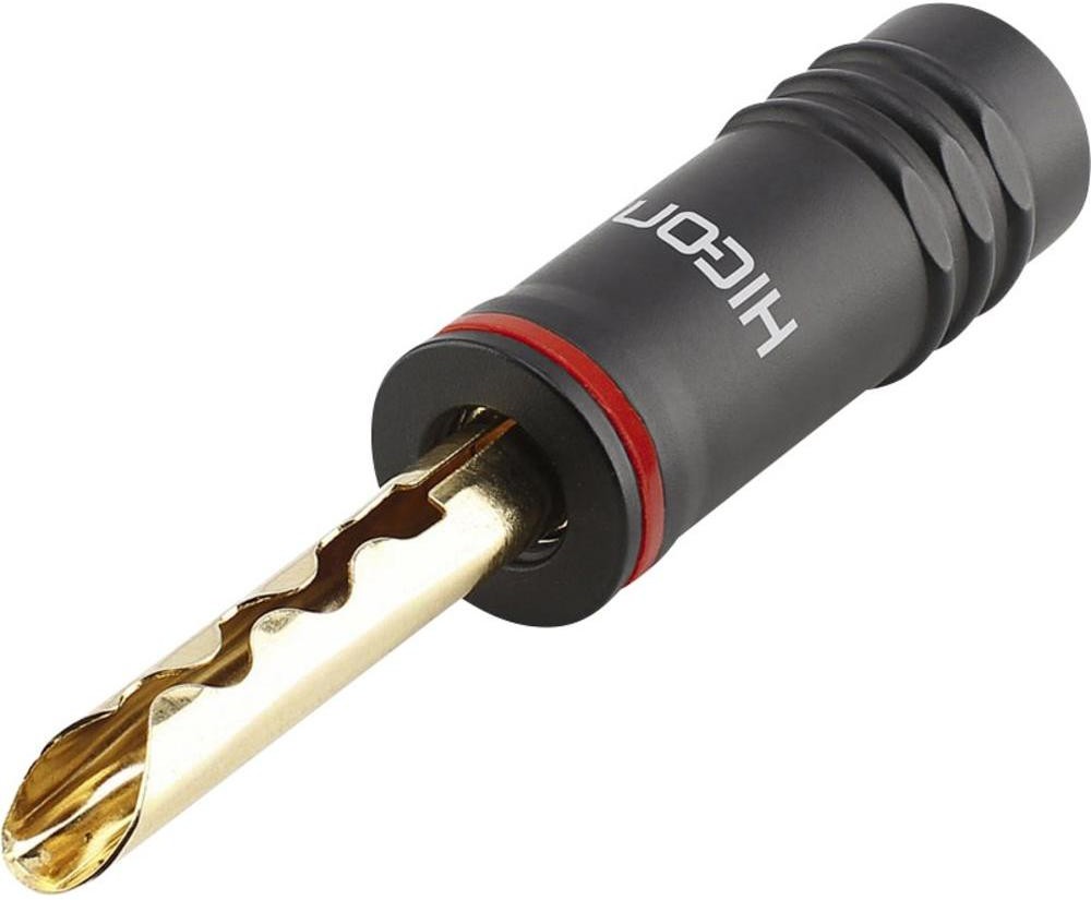Hicon Złącze głośnikowe HI-BM13-RED Złącze męskie proste Ilość PIN 1 czarny czerwony 1 szt