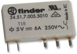 Finder Przekaźnik 1CO 6A 60V DC, Styk AgNi+Au 34.51.7.060.5010