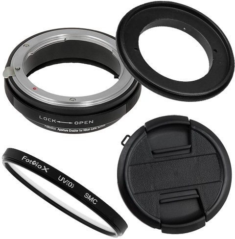 Fotodiox NIKON makro Umkehrring komplet rb2 a nasadka na obiektyw 72 MM z uwzględnieniem kontroli Typ G/DX osłona obiektywu 52 MM/52 MM ochronę przed promieniowaniem UV M-Reverse-72-Nikon-Kit