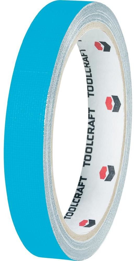 TOOLCRAFT Taśma materiałowa TOOLCRAFT HEB19L10BC Kolor niebieski DxS) 10 m x 19 mm Zawartość 1 Rolka(ek)